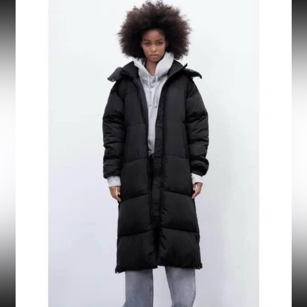 Zara extra long puffer